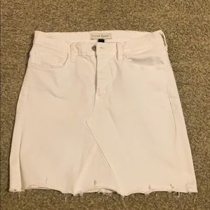 White denim skirt